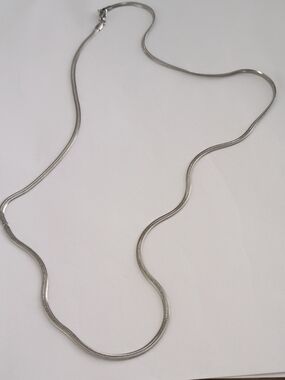 Silver Snake Chain Necklace - Silver